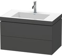 L-Cube Duravit vasque LC6927O4949 80 x 48 cm, 2000 , graphite mat, 2 tiroirs