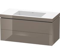 Duravit Meuble suspendu L-Cube c-bonded LC6928N8989 - 2 tiroirs, sans trop-plein, Gris Flanelle