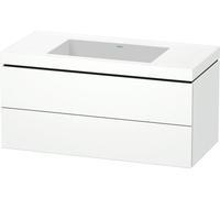 Duravit Meuble avec vasque Vero Air LC6928N1818 – 100×48 cm, 2 tiroirs, blanc mat, sans trou