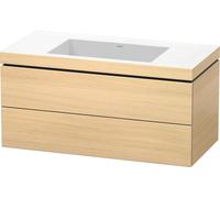 Duravit L-Cube c-bonded Ensemble suspendu, 2 tiroirs, sans trop-plein, sans trou pour robinetterie, 1000x500x480mm, LC6928N7171