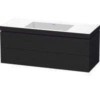 Duravit L-Cube c-bonded Ensemble suspendu, 2 tiroirs, sans trop-plein, sans trou pour robinetterie, 1200x500x480mm, LC6929N1616