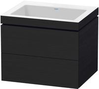 Duravit L-Cube c-bonded Ensemble suspendu, 2 tiroirs, sans trop-plein, sans trou pour robinetterie, 600x500x480mm, LC6926N1616