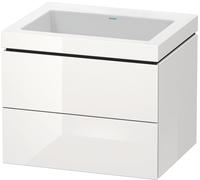 Duravit L-Cube c-bonded Ensemble suspendu, 2 tiroirs, sans trop-plein, sans trou pour robinetterie, 600x500x480mm, LC6926N8585