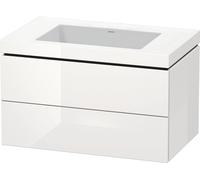 Duravit L-Cube c-bonded Ensemble suspendu, 2 tiroirs, sans trop-plein, sans trou pour robinetterie, 800x500x480mm, LC6927N8585