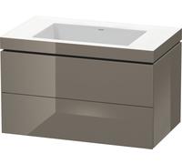 Duravit L-Cube c-bonded Ensemble suspendu, 2 tiroirs, sans trop-plein, sans trou pour robinetterie, 800x500x480mm, LC6927N8989