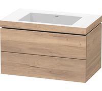Duravit L-Cube Meuble avec vasque Vero Air, 2 tiroirs, LC6927N5555,