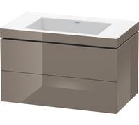 Duravit L-Cube c-bonded Ensemble suspendu, 2 tiroirs, sans trop-plein, sans trou pour robinetterie, 800x500x480mm, LC6927N8989