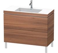 Duravit L-Cube c-bonded Ensemble vertical, 2 tiroirs, sans trop-plein, 1 trou pour robinet, 1000x698x480mm, LC6938O7979