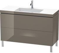 Duravit L-Cube c-bonded Ensemble vertical, 2 tiroirs, sans trop-plein, 1 trou pour robinet, 1200x698x480mm, LC6939O8989