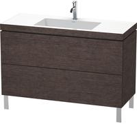Duravit L-Cube c-bonded Ensemble vertical, 2 tiroirs, sans trop-plein, 1 trou pour robinet, 1200x698x480mm, LC6939O7272