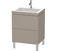 Duravit L-Cube c-bonded Ensemble vertical, 2 tiroirs, sans trop-plein, 1 trou pour robinet, 600x698x480mm, LC6936O4343