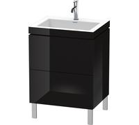 L-Cube Duravit vasque LC6936O4040 60 x48 cm, 2000 , noir brillant, 2 coulissants, au sol