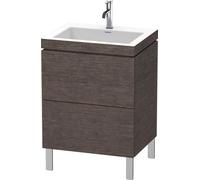Duravit L-Cube c-bonded Ensemble vertical, 2 tiroirs, sans trop-plein, 1 trou pour robinet, 600x698x480mm, LC6936O7272