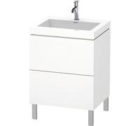 Duravit L-Cube c-bonded Ensemble vertical, 2 tiroirs, sans trop-plein, 1 trou pour robinet, 600x698x480mm, LC6936O1818