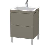 L-Cube Duravit vasque LC6936O9090 60 x48 cm, trou pour robinet match2, gris flanelle satiné, 2 2000