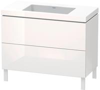 Duravit Ensemble vertical L-Cube c-bonded LC6938N2222 – 2 tiroirs, sans trou, blanc, 100x48 cm