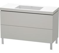 Duravit L-Cube c-bonded Ensemble vertical, 2 tiroirs, sans trop-plein, sans trou pour robinetterie, 1200x698x480mm, LC6939N0707