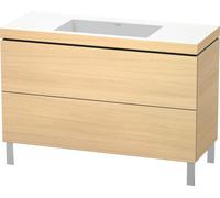 Duravit L-Cube c-bonded Ensemble vertical, 2 tiroirs, sans trop-plein, sans trou pour robinetterie, 1200x698x480mm, LC6939N7171
