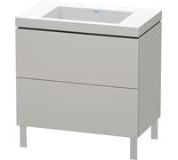 Duravit L-Cube c-bonded Ensemble vertical, 2 tiroirs, sans trop-plein, sans trou pour robinetterie, 800x698x480mm, LC6937N0707