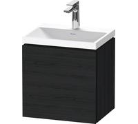 Duravit L-Cube c-shaped Ensemble suspendu, 1 porte, charnière à droite, sans trop-plein, 1 trou pour robinet, 450x480x350mm, LC6949O16160000, Couleur: Décor chêne noir