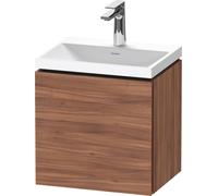 Duravit L-Cube c-shaped Ensemble suspendu, 1 porte, charnière à droite, sans trop-plein, 1 trou pour robinet, 450x480x350mm, LC6949O79790000, Couleur: Décor noyer naturel