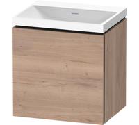 Duravit L-Cube c-shaped Ensemble suspendu, 1 porte, charnière à droite, sans trop-plein, sans trou pour robinetterie, 450x480x350mm, LC6949N55550000, Couleur: Décor chêne marbré
