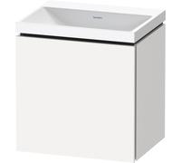 Duravit L-Cube c-shaped Ensemble suspendu, 1 porte, charnière à droite, sans trop-plein, sans trou pour robinetterie, 450x480x350mm, LC6949N18180000, Couleur: Décor blanc mat