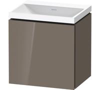 Duravit L-Cube c-shaped Ensemble suspendu, 1 porte, charnière à droite, sans trop-plein, sans trou pour robinetterie, 450x480x350mm, LC6949N89890000, Couleur: Laque haute brillance Gris Flanelle