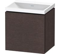 Duravit L-Cube c-shaped Ensemble suspendu, 1 porte, charnière à droite, sans trop-plein, sans trou pour robinetterie, 450x480x350mm, LC6949N72720000, Couleur: placage en chêne véritable brossé foncé