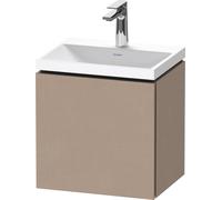 Duravit L-Cube c-shaped Ensemble suspendu, 1 porte, charnière à gauche, sans trop-plein, 1 trou pour robinet, 450x480x350mm, LC6948O75750000, Couleur: Décor en lin