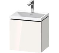Duravit L-Cube c-shaped Ensemble suspendu, 1 porte, charnière à gauche, sans trop-plein, 1 trou pour robinet, 450x480x350mm, LC6948O22220000, Couleur: Décor blanc brillant