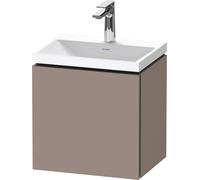 Duravit L-Cube c-shaped Ensemble suspendu, 1 porte, charnière à gauche, sans trop-plein, 1 trou pour robinet, 450x480x350mm, LC6948O43430000, Couleur: Décor basalte mat