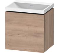 Duravit L-Cube c-shaped Ensemble suspendu, 1 porte, charnière à gauche, sans trop-plein, sans trou pour robinetterie, 450x480x350mm, LC6948N55550000, Couleur: Décor chêne marbré