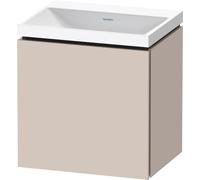 Duravit L-Cube c-shaped Ensemble suspendu, 1 porte, charnière à gauche, sans trop-plein, sans trou pour robinetterie, 450x480x350mm, LC6948N91910000, Couleur: DÃ©cor taupe mat