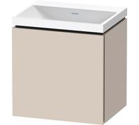 Duravit L-Cube c-shaped Ensemble suspendu, 1 porte, charnière à gauche, sans trop-plein, sans trou pour robinetterie, 450x480x350mm, LC6948N83830000, Couleur: Décor taupe super mat