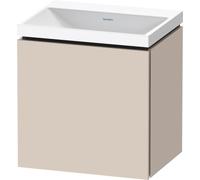 Duravit L-Cube c-shaped Ensemble suspendu, 1 porte, charnière à gauche, sans trop-plein, sans trou pour robinetterie, 450x480x350mm, LC6948N83830000, Couleur: Décor taupe super mat