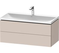 Duravit L-Cube c-shaped Ensemble suspendu, 2 tiroirs, sans trop-plein, 1 trou pour robinet, 1000x480x480mm, LC6952O91910000, Couleur: DÃ©cor taupe mat