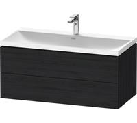Duravit L-Cube c-shaped Ensemble suspendu, 2 tiroirs, sans trop-plein, 1 trou pour robinet, 1000x480x480mm, LC6952O16160000