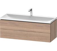 Duravit L-Cube c-shaped Ensemble suspendu, 2 tiroirs, sans trop-plein, 1 trou pour robinet, 1200x480x480mm, LC6953O55550000