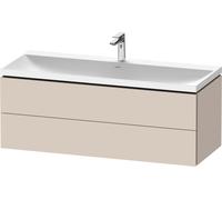 Duravit L-Cube c-shaped Ensemble suspendu, 2 tiroirs, sans trop-plein, 1 trou pour robinet, 1200x480x480mm, LC6953O83830000, Couleur: Décor taupe super mat