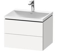 Duravit L-Cube c-shaped Ensemble suspendu, 2 tiroirs, sans trop-plein, 1 trou pour robinet, 600x480x480mm, LC6950O18180000