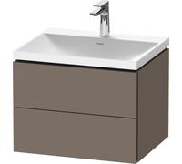 Duravit L-Cube c-shaped Ensemble suspendu, 2 tiroirs, sans trop-plein, 1 trou pour robinet, 600x480x480mm, LC6950O90900000