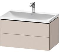 Duravit L-Cube c-shaped Ensemble suspendu, 2 tiroirs, sans trop-plein, 1 trou pour robinet, 800x480x480mm, LC6951O91910000