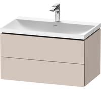 Duravit L-Cube c-shaped Ensemble suspendu, 2 tiroirs, sans trop-plein, 1 trou pour robinet, 800x480x480mm, LC6951O91910000