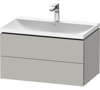 Duravit L-Cube c-shaped Ensemble suspendu, 2 tiroirs, sans trop-plein, 1 trou pour robinet, 800x480x480mm, LC6951O07070000