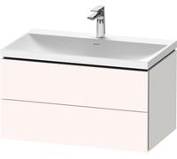 Duravit L-Cube c-shaped Ensemble suspendu, 2 tiroirs, sans trop-plein, 1 trou pour robinet, 800x480x480mm, LC6951O84840000