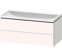 Duravit L-Cube c-shaped Ensemble suspendu, 2 tiroirs, sans trop-plein, sans trou pour robinetterie, 1000x480x480mm, LC6952N84840000