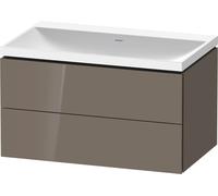 Duravit L-Cube c-shaped Ensemble suspendu, 2 tiroirs, sans trop-plein, sans trou pour robinetterie, 800x480x480mm, LC6951N89890000