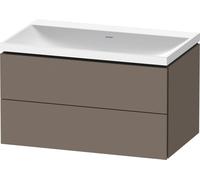 Duravit L-Cube c-shaped Ensemble suspendu, 2 tiroirs, sans trop-plein, sans trou pour robinetterie, 800x480x480mm, LC6951N90900000