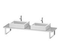 Duravit Duravit Console Compact L-Cube 80-200x48 cm, 2 découpes, ép. 3 cm, blanc mat Quantité:1